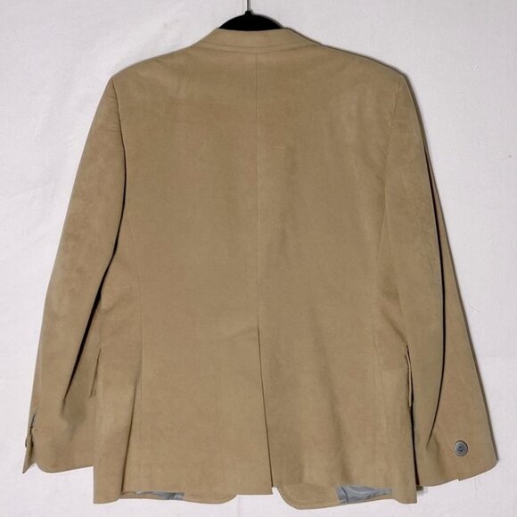 Vintage Warren K Cook John Barrymore Tan Faux Suede Blazer - Picture 2 of 13